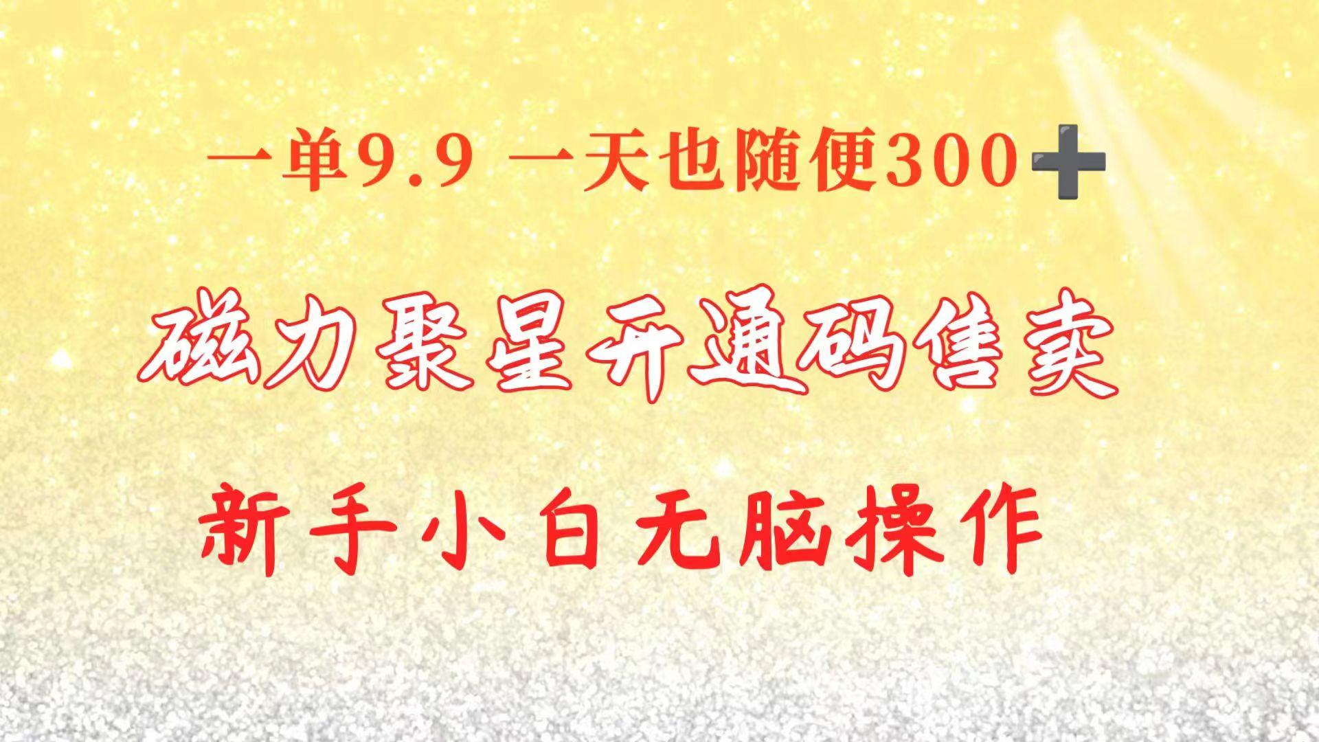快手磁力聚星码信息差 售卖  一单卖9.9  一天也轻松300+ 新手小白无脑操作-骏阁网