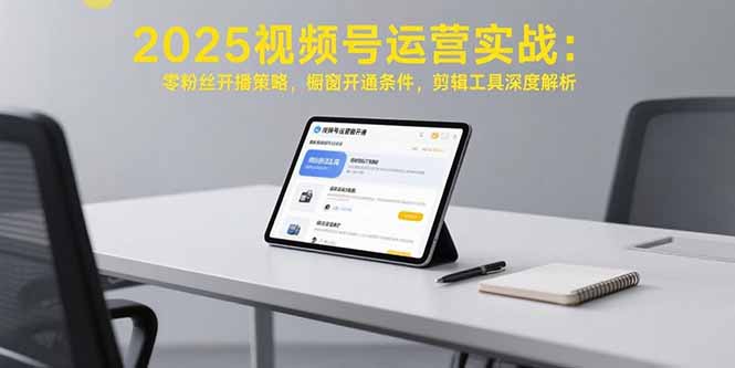 2025视频号运营实战：零粉丝开播策略，橱窗开通条件，剪辑工具深度解析-骏阁网