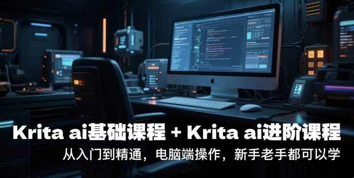 krita ai基础课程+Krita ai进阶课程，从入门到精通，电脑端操作，新手老手都可以学-骏阁网