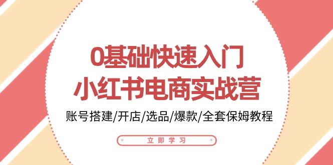 0基础快速入门-小红书电商实战营：账号搭建/开店/选品/爆款/全套保姆教程-骏阁网