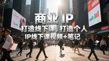 商业IP打造线下课，打造个人 IP线下课视频+笔记-骏阁网