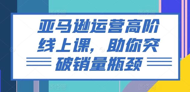 亚马逊运营高阶线上课，助你突破销量瓶颈-骏阁网