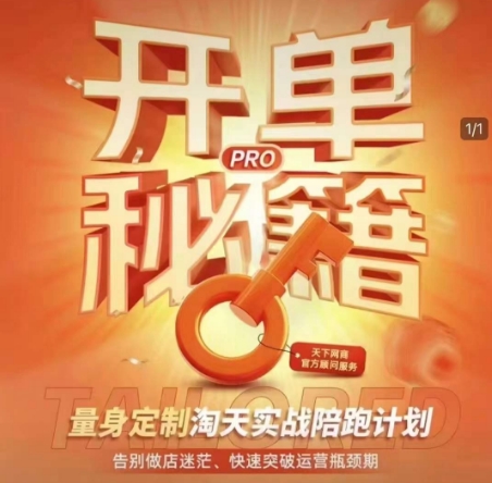 aecc93b5ba25c7de4155fc969a6c86de.jpeg 淘宝开单秘籍PRO,量身定制淘天实战陪跑计划,告别做店迷茫、快速突破运营瓶颈期(更新6月)