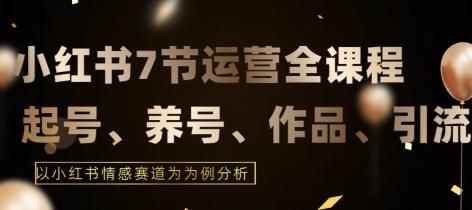7节小红书运营实战全教程，结合最新情感赛道，打通小红书运营全流程【揭秘】-骏阁网