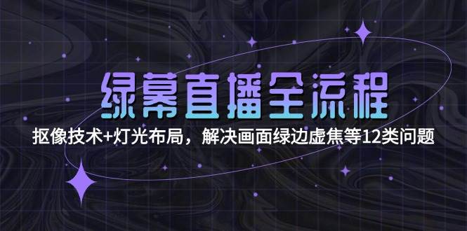 绿幕直播全流程：抠像技术+灯光布局，解决画面绿边虚焦等12类问题-骏阁网