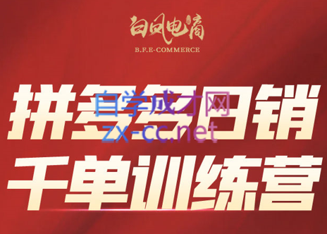 白凤电商·拼多多日销千单训练营(更新4月)-骏阁网