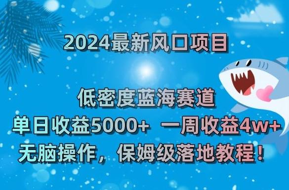 2024最新风口项目，低密度蓝海赛道，单日收益5000+，一周收益4w+！【揭秘】-骏阁网