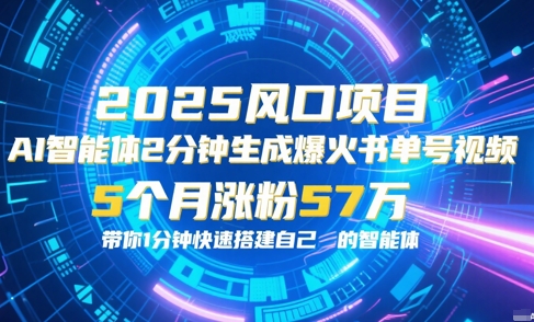 AI智能体2分钟一键生成爆火书单号原创视频，5个月涨粉57w，带你零代码1分钟搭建智能体-骏阁网