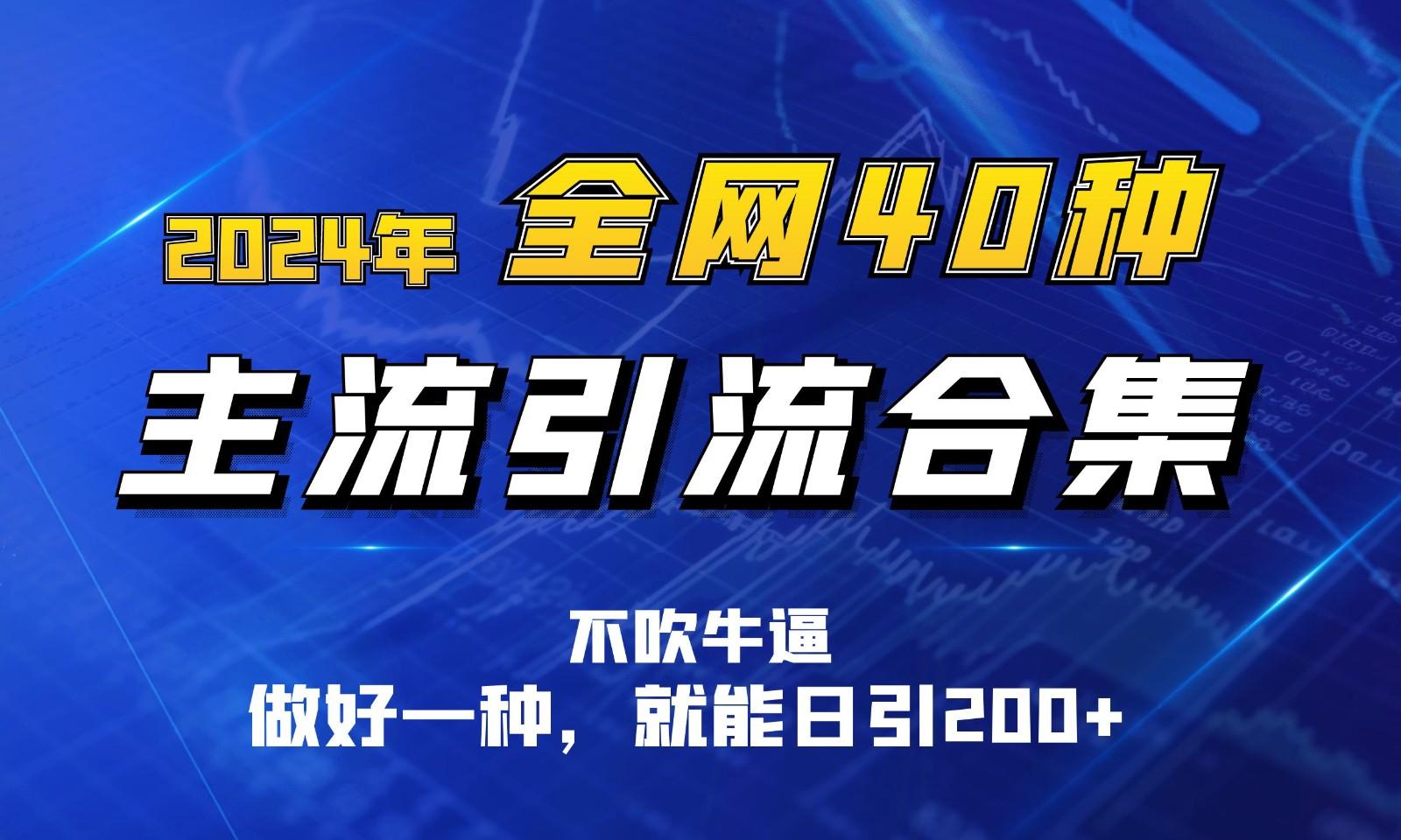2024年全网40种暴力引流合计，做好一样就能日引100+-骏阁网
