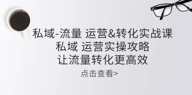 私域-流量 运营&转化实操课：私域 运营实操攻略 让流量转化更高效-骏阁网