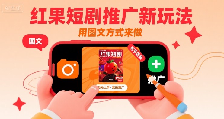 d044190afec50285fe7155086984d809.jpeg 红果短剧推广新玩法,用图文方式来做,有手就会