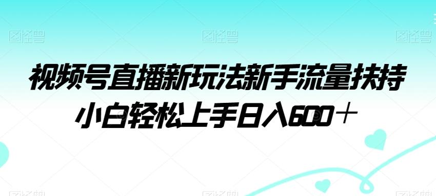 视频号直播新玩法新手流量扶持小白轻松上手日入600＋【揭秘】-骏阁网