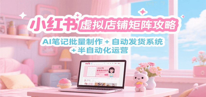 d4ac2259b076d7068ffcd09305c5f9b0.png 小红书虚拟店铺矩阵攻略:AI笔记批量制作 + 自动发货系统 + 半自动化运营