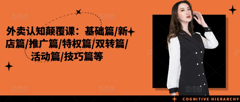 外卖认知颠覆课：基础篇/新店篇/推广篇/特权篇/双转篇/活动篇/技巧篇等-骏阁网