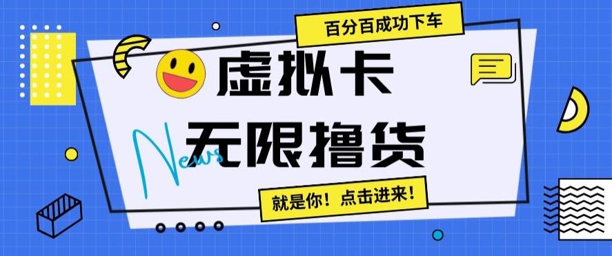 虚拟卡无限撸货，百分百成功下车【仅揭秘】-骏阁网