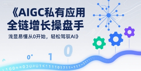 AIGC私有化应用全链增长操盘手，浅显易懂从0开始，轻松驾驭AI-骏阁网