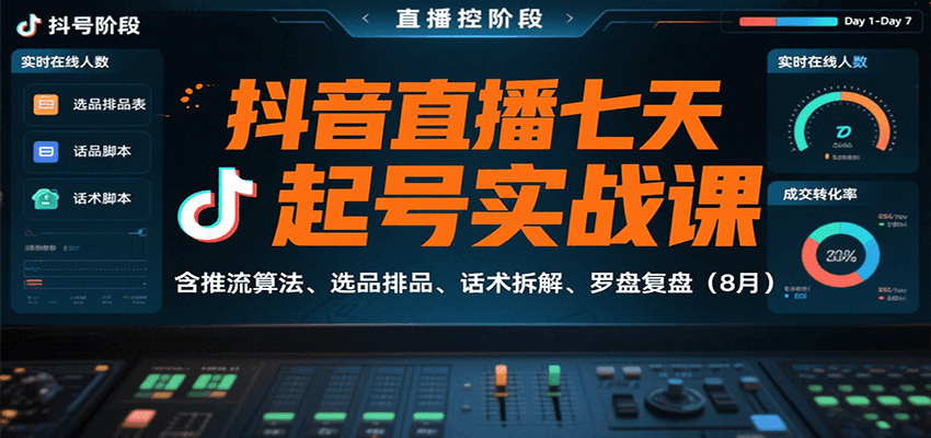 e4050cd69ff2bccb797ccab478170eb0.png 抖音直播七天起号实战课:含推流算法、选品排品、话术拆解、罗盘复盘(8月)