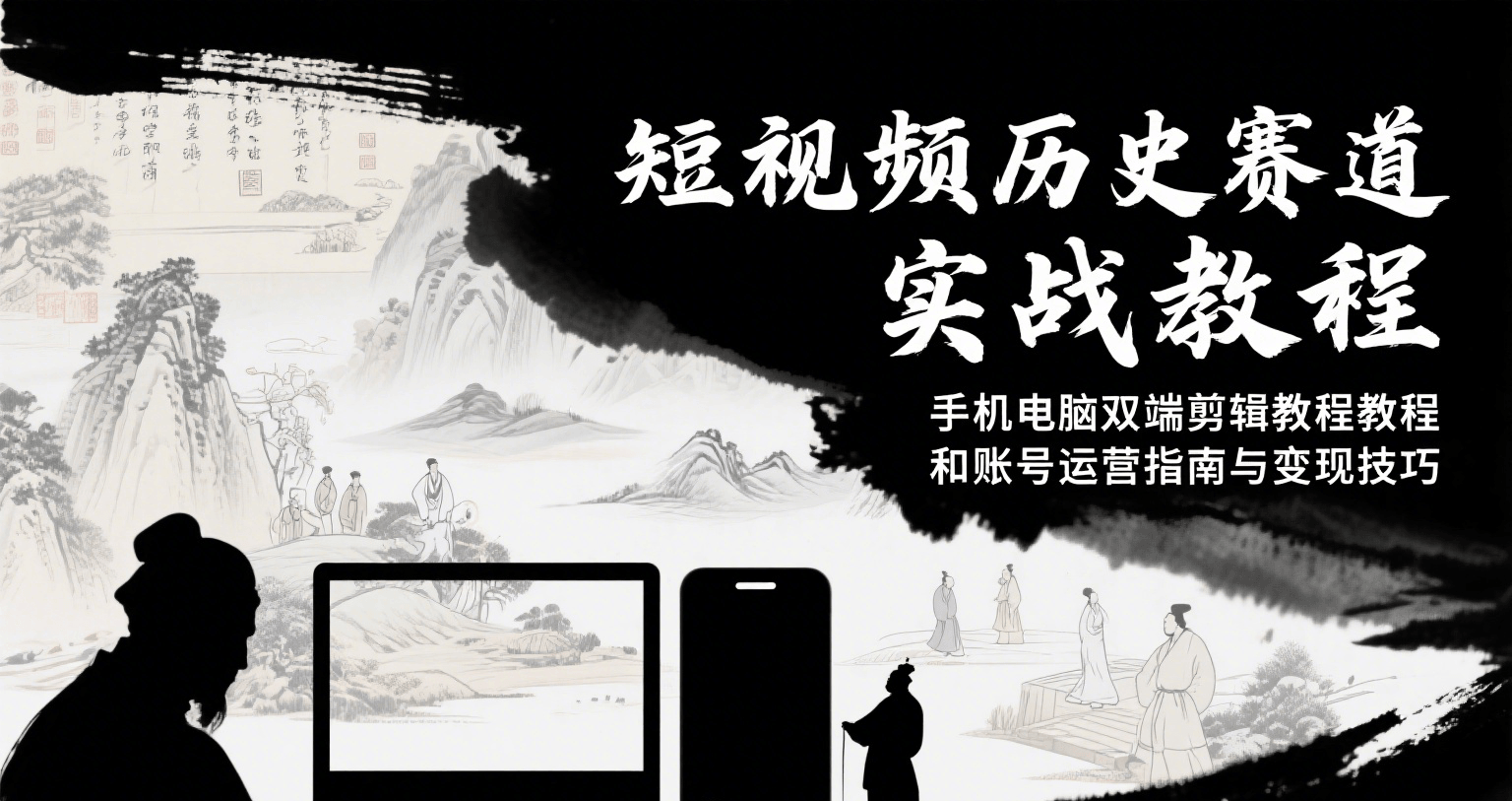 e942b882792a35b66724946a20b7042b.png 短视频历史赛道实战教程,手机电脑双端剪辑教程和账号运营指南与变现技巧