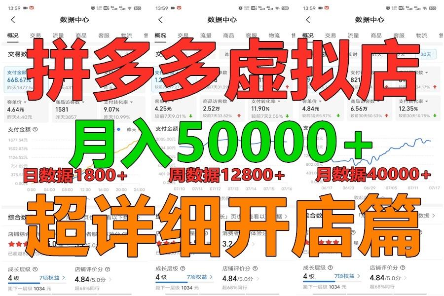 拼多多虚拟电商训练营月入40000+你也行，暴利稳定长久，副业首选-骏阁网