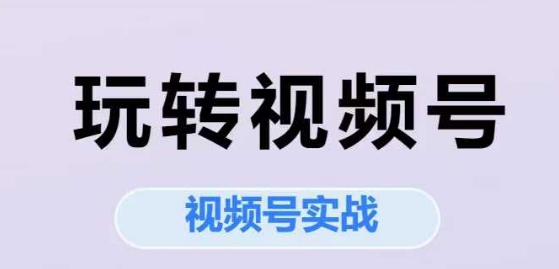 玩转视频号，视频号实战系列课-骏阁网