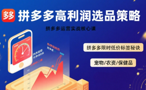 久号老师·拼多多选品暴利技术实战课-骏阁网